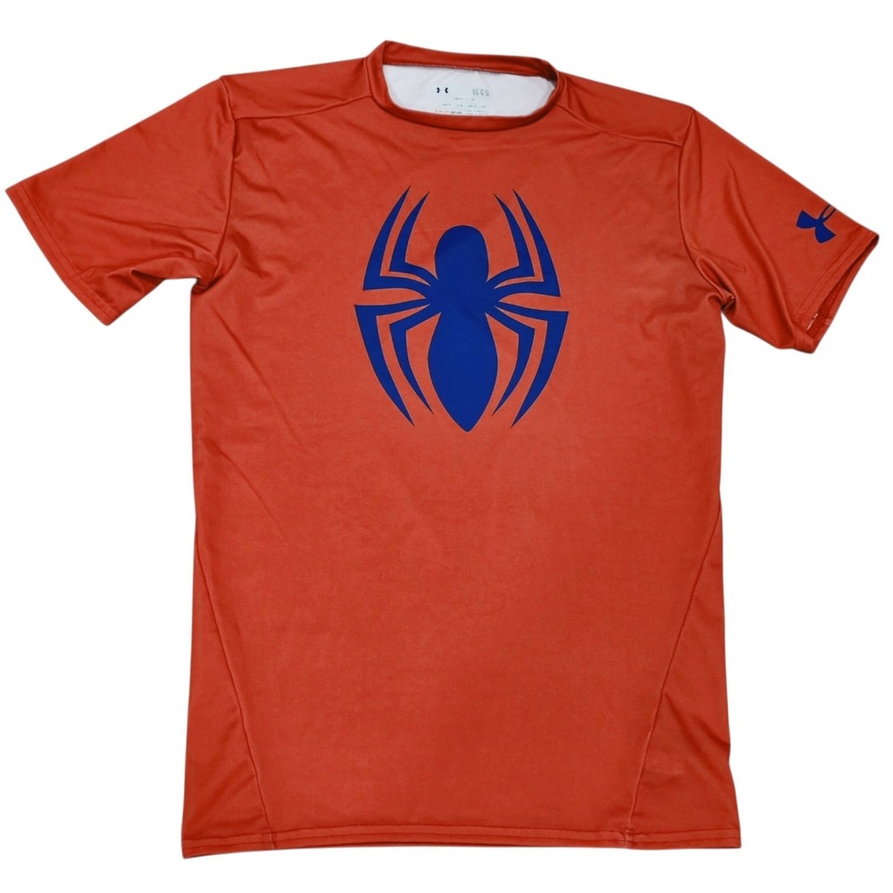 Under Armour Spider-Man HeatGear Compression Shirt Men's L Red Marvel Athletic